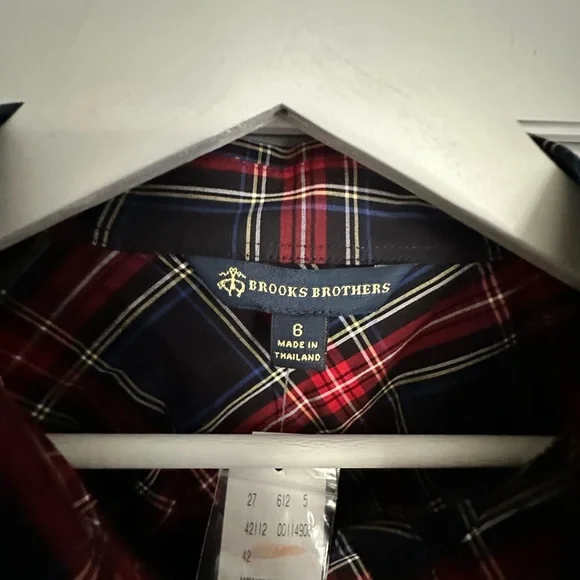 Brooks Brothers Plaid Black and Red Dress - Picture 4 of 4